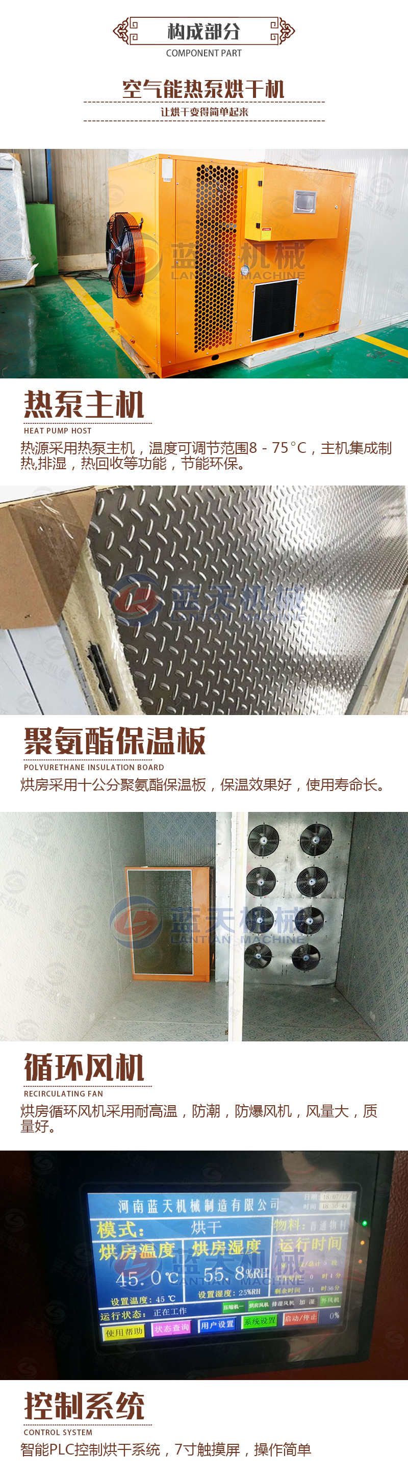 烧烤炭烘干机构成部分